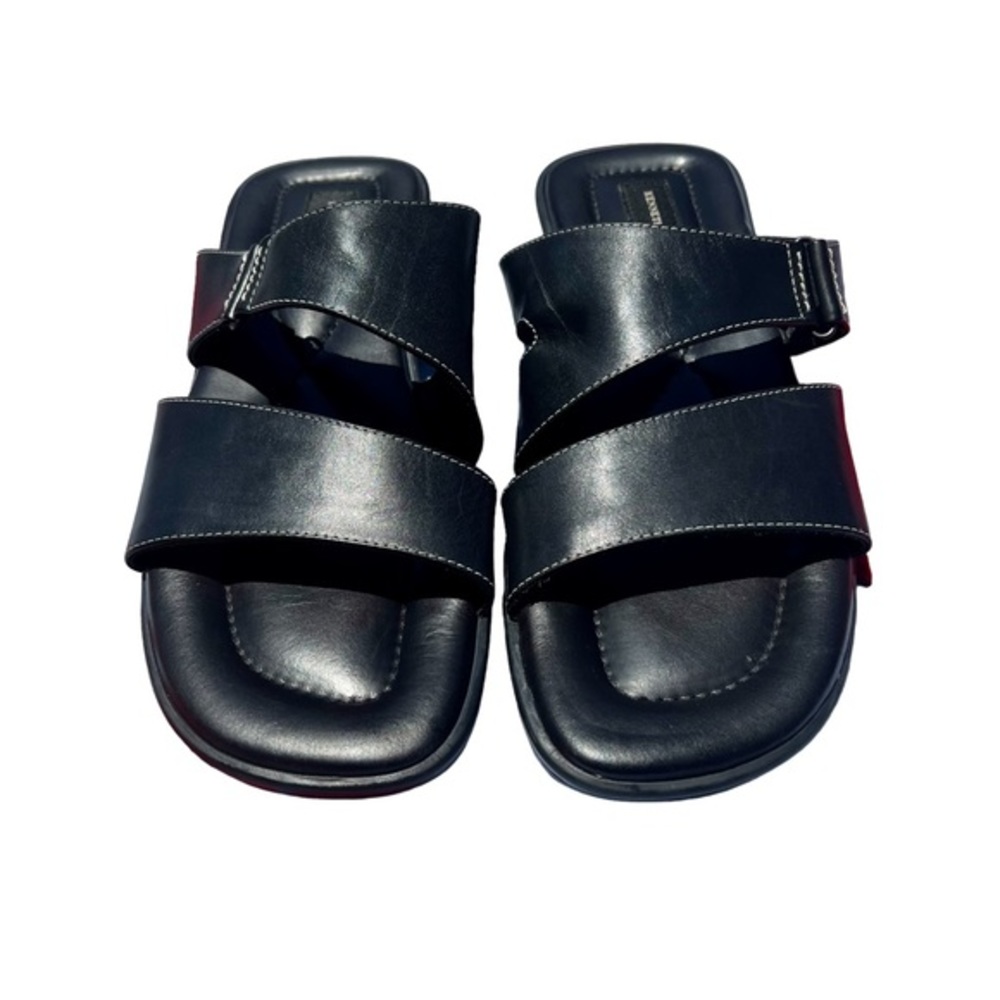Men’s black leather size 13‎ Kenneth Cole sandals/loafers/slides/summer/beach